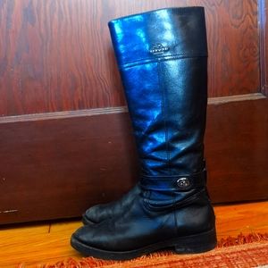 Coach leather ridding boots size 7